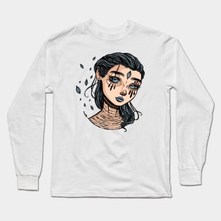 Girl in blue Long Sleeve T-Shirt